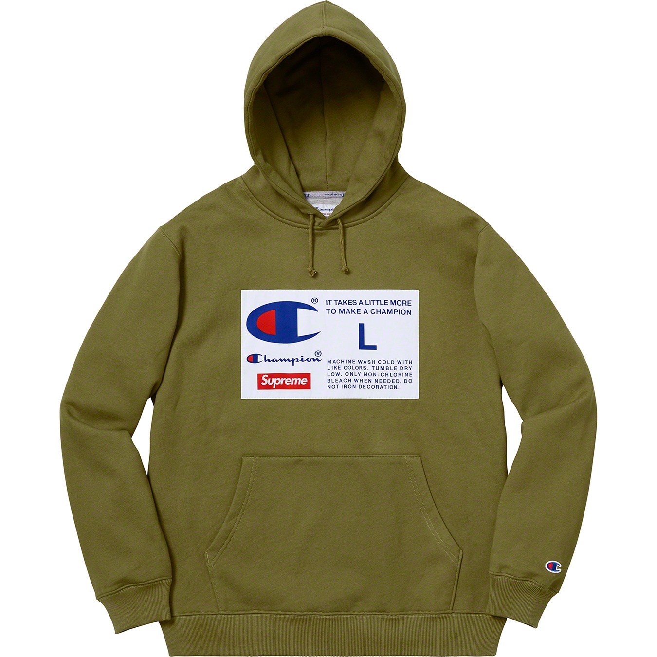 Supreme®/Champion® Label Hooded Sweatshirt view 3